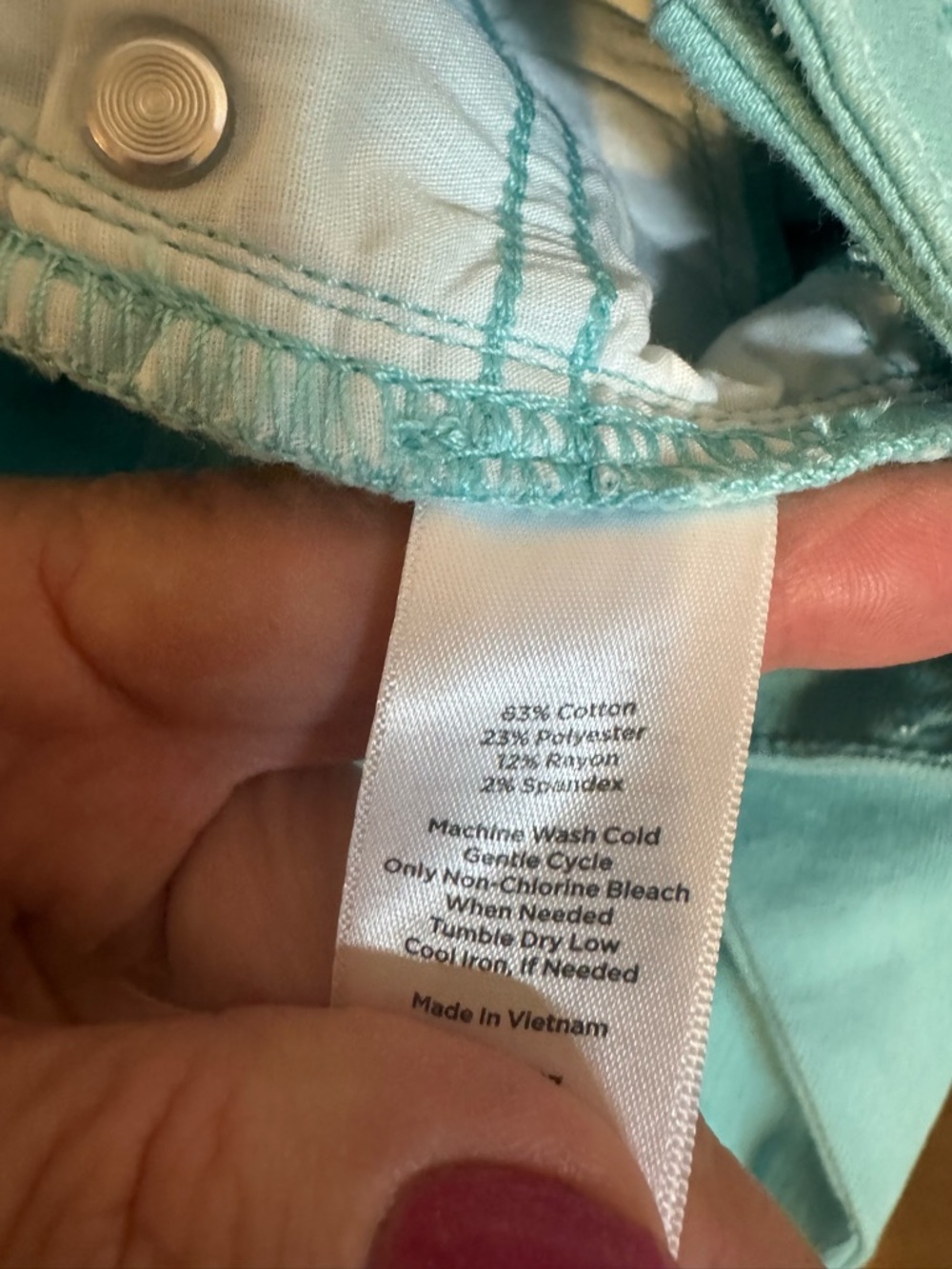 Talbots Aqua Crop Jegging Jeans SIZE: 6 PETITE #10 - Picture 7 of 8